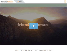 Tablet Screenshot of friendlyhuman.com